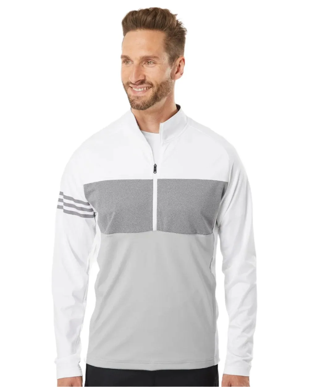 Adidas Men's 3-Stripes Competition Quarter-Zip Pullover