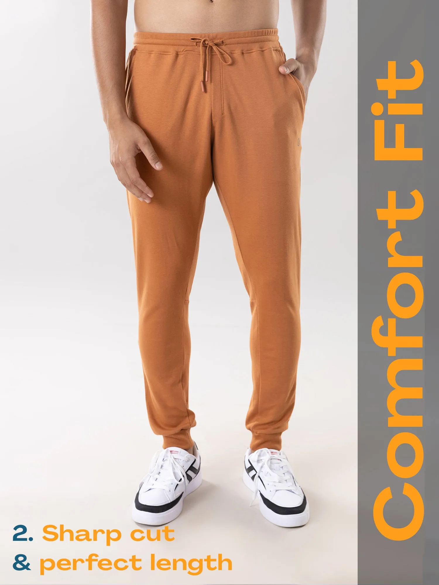 Anti Stain & Anti Odor Joggers with SAC Tech & Smart Pocket - Bran