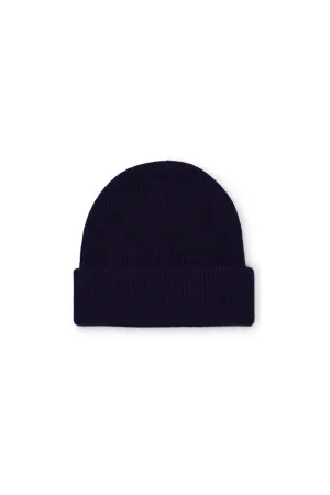 ATLAS BEANIE - NAVY - SILK/CASHMERE