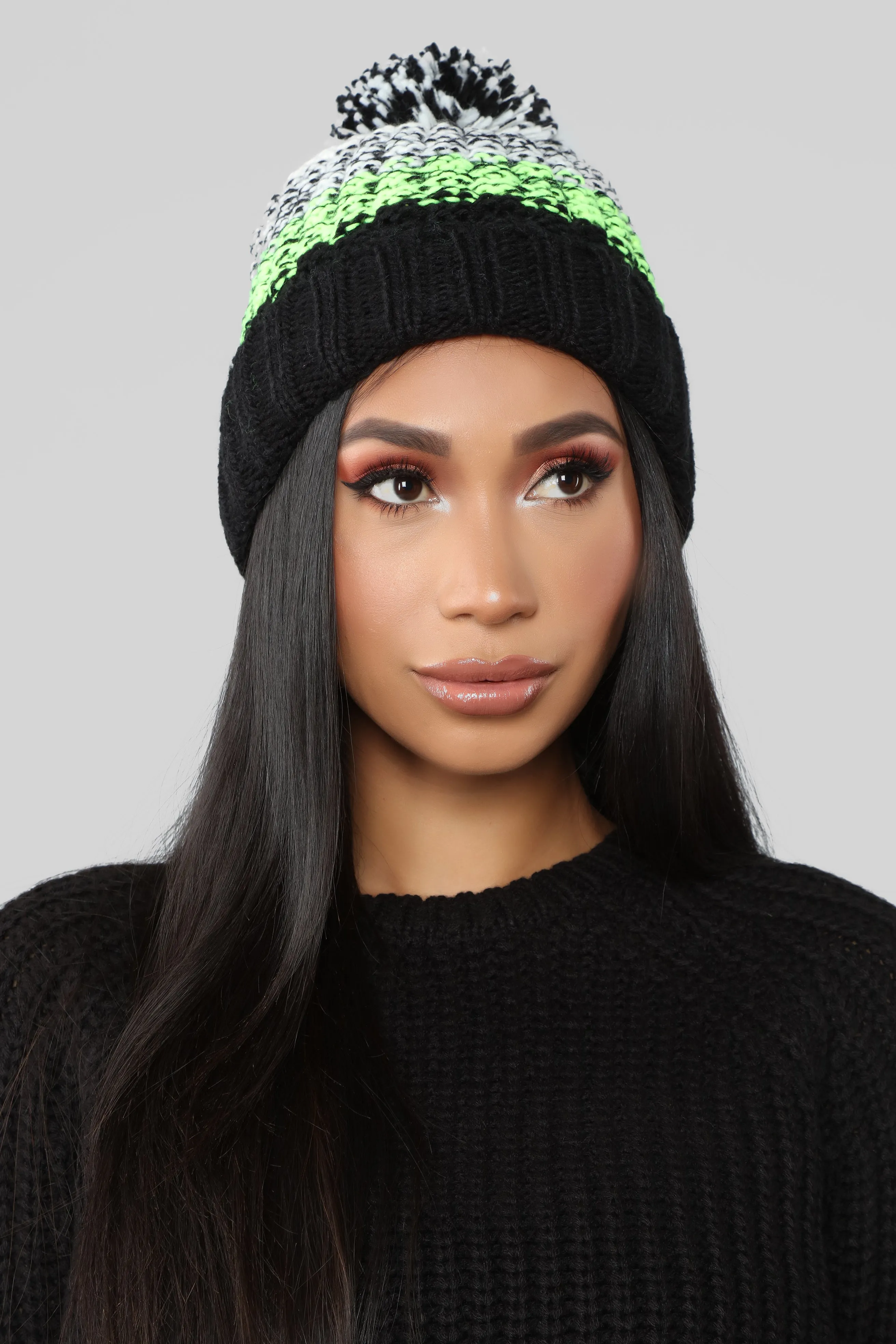 Baby It's Cold Outside Beanie - Black/Yellow