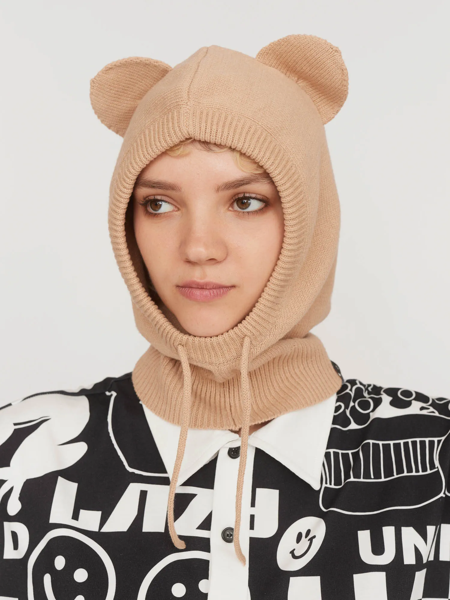 Bear Knitted Hood