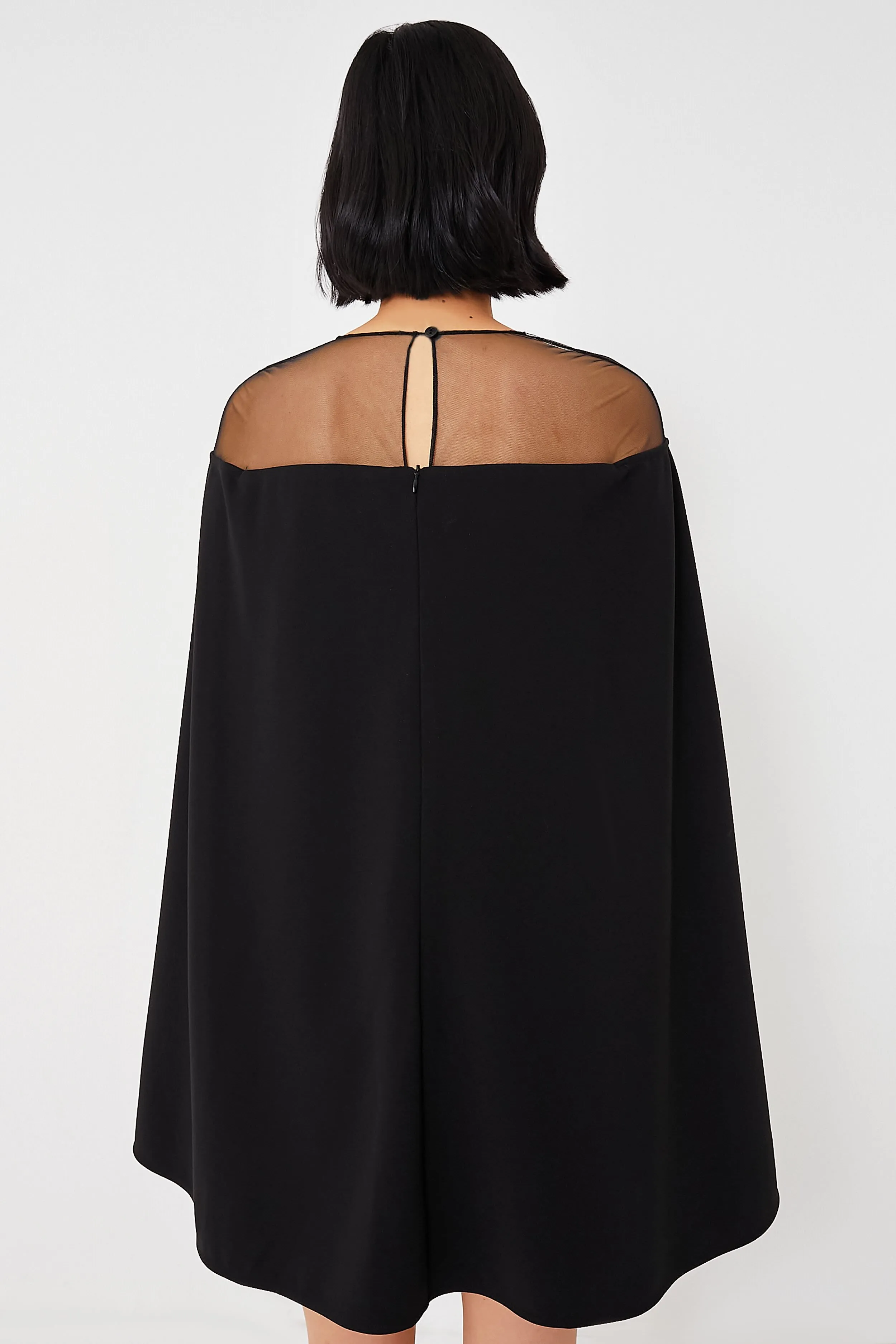 Black Estelle Cape Dress