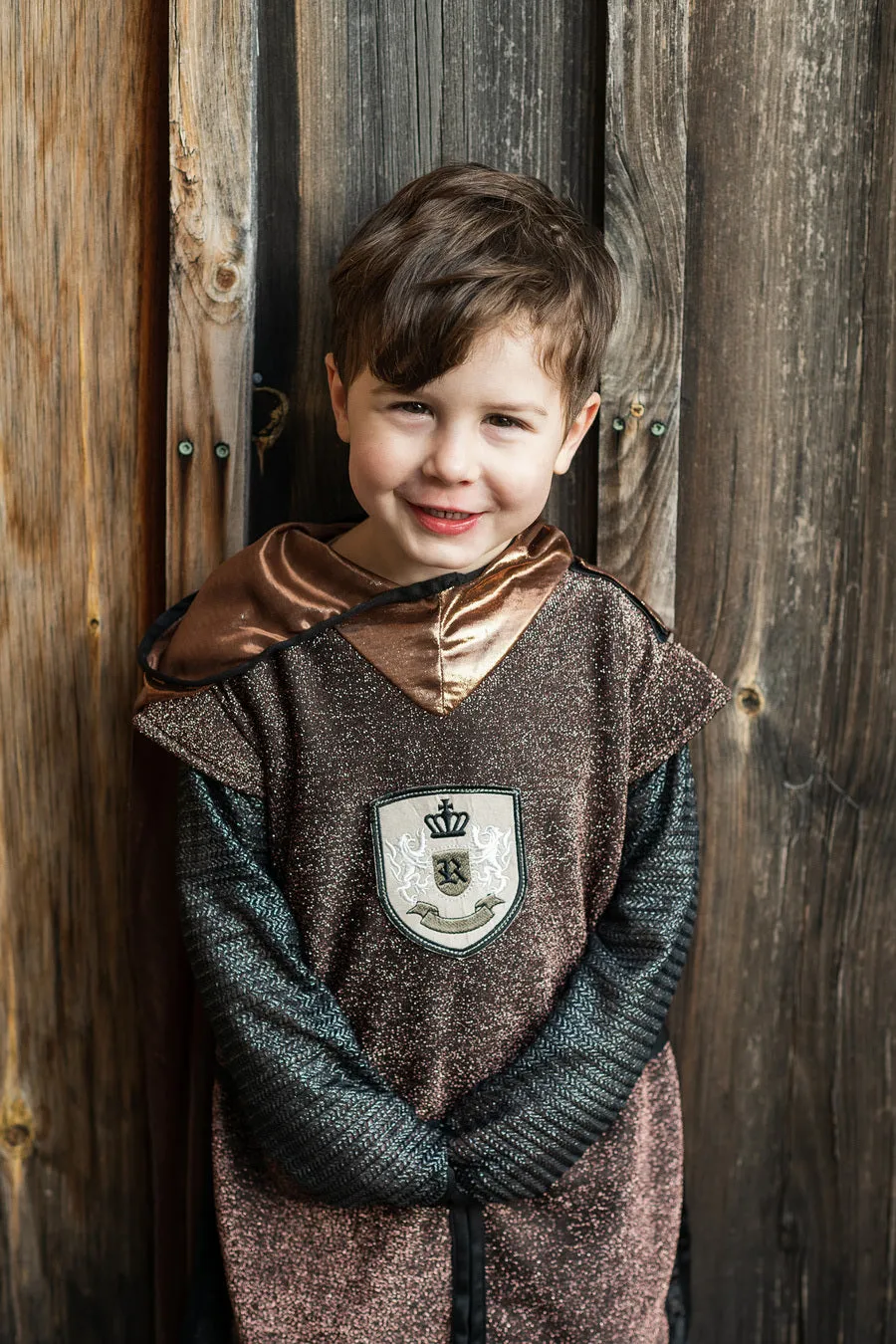 Brilliant Copper Knight Tunic with Cape Size 5-6