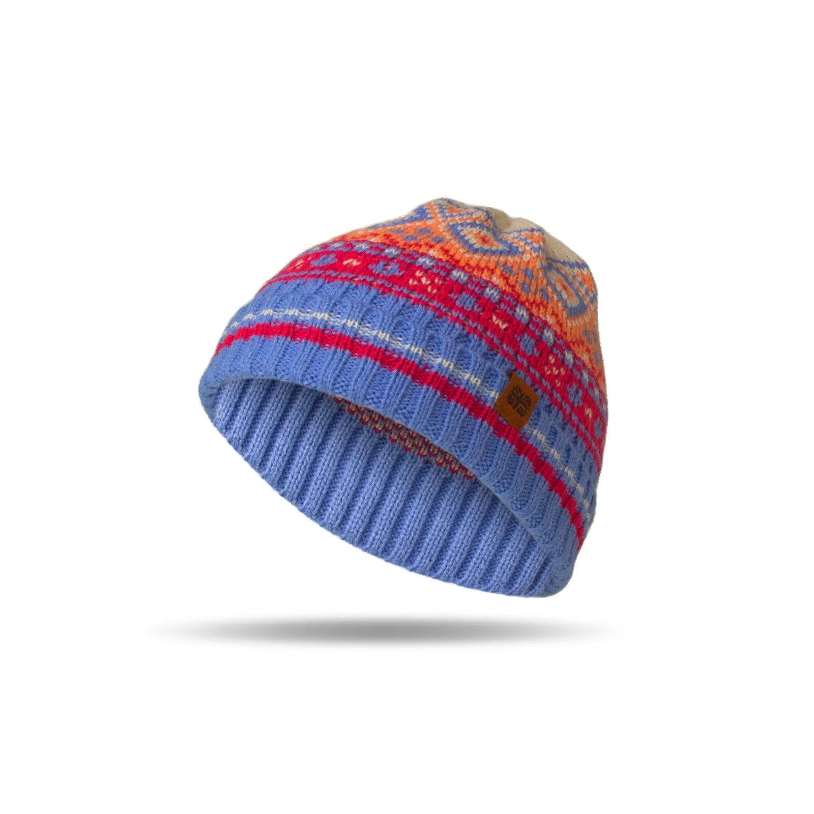 Britts Knits Kid's Blue Fair Isle Beanie