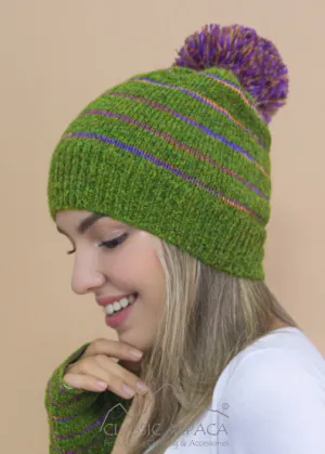 BRUSHED ALPACA STRIPED HAT