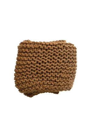 Caramel Chunky Knit Throw