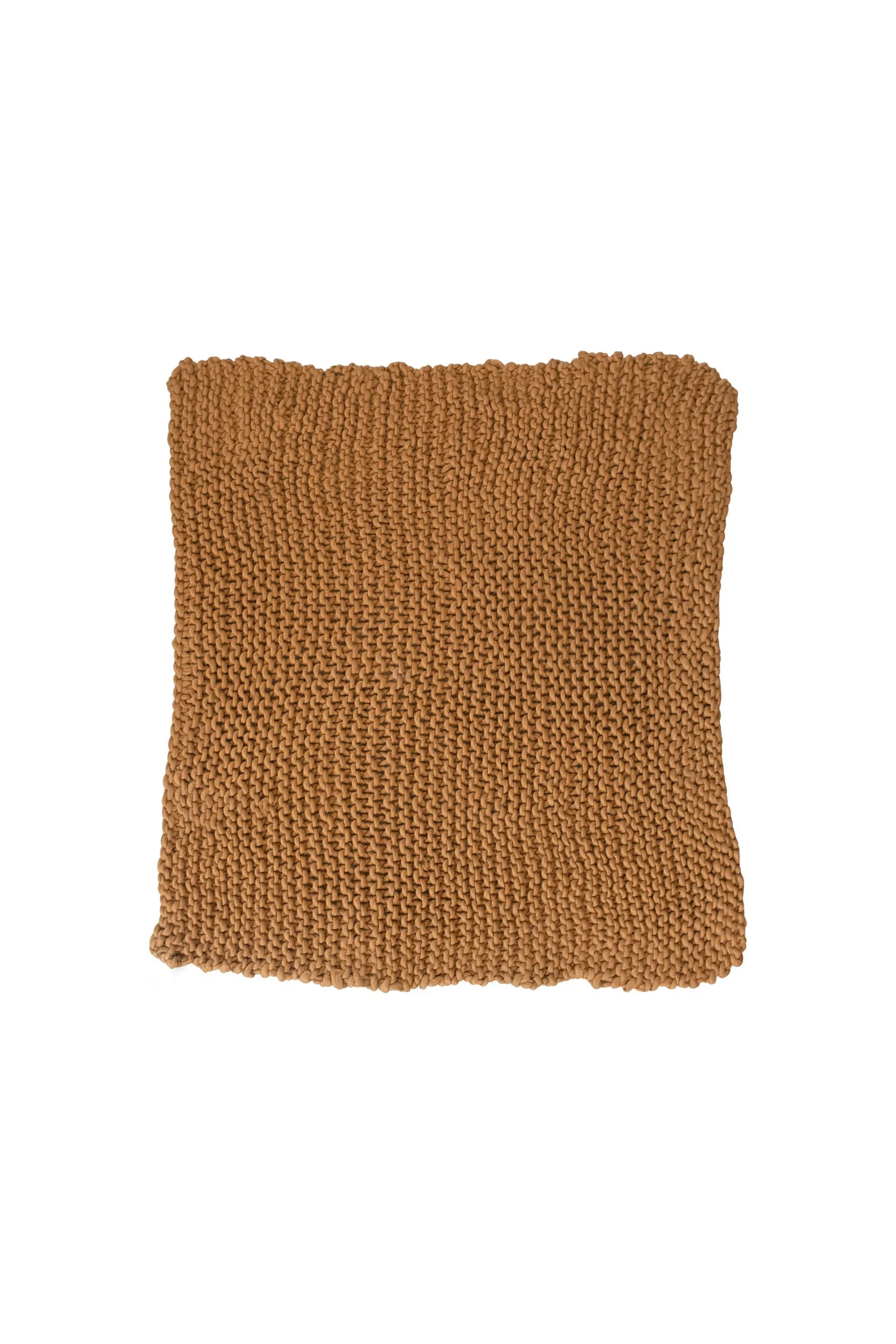 Caramel Chunky Knit Throw