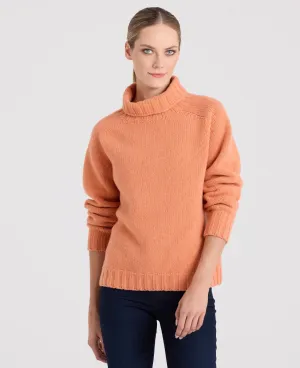 Cashmere Blend Chunky Roll Neck Jumper