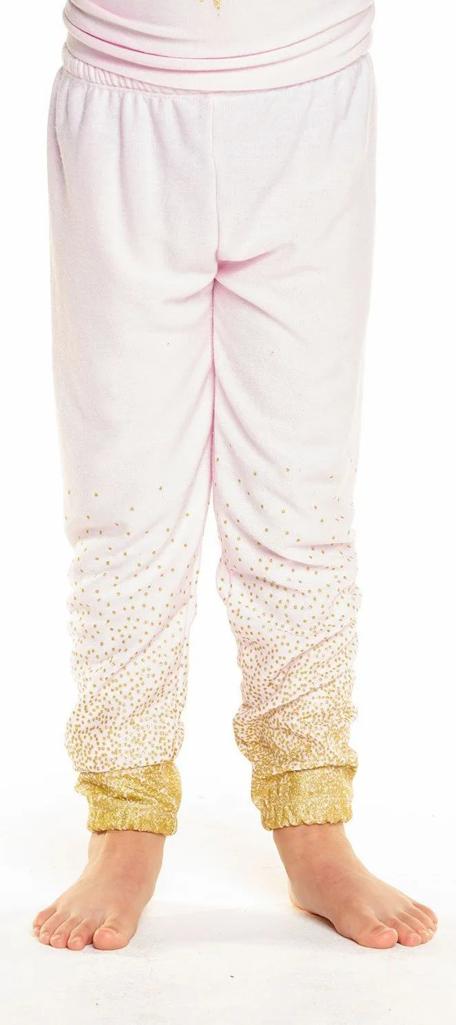 Chaser Pink Glitter Cozy Knit Pants