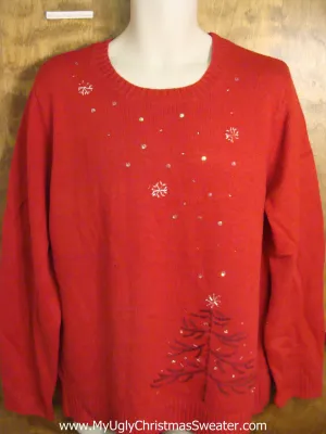 Cheap Red Cute Holiday Sweater