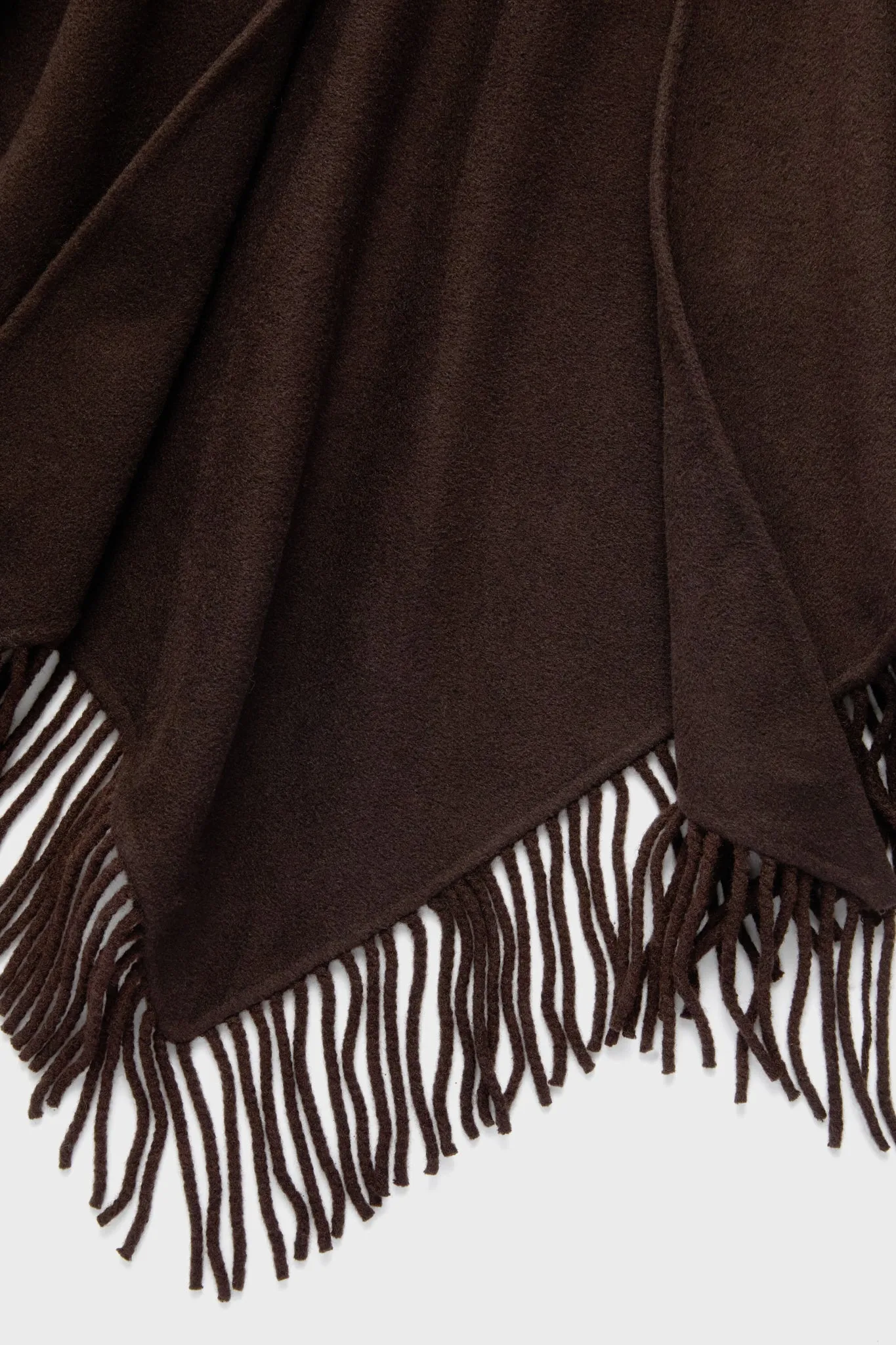 Chocolate Fringe Wrap Scarf