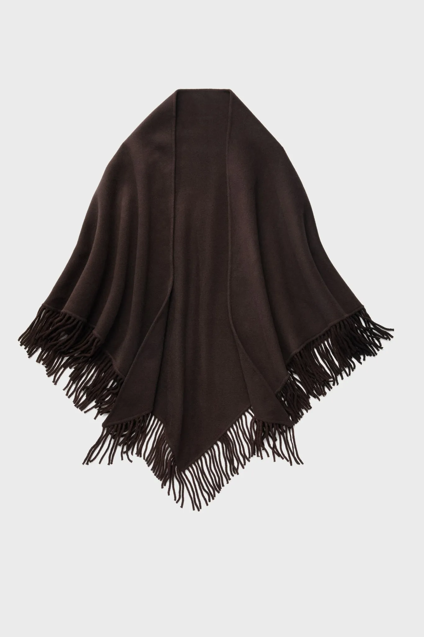 Chocolate Fringe Wrap Scarf