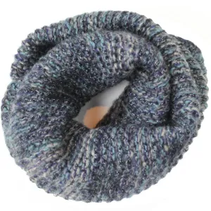 Chunky Knit Infinity Muffler - Blue