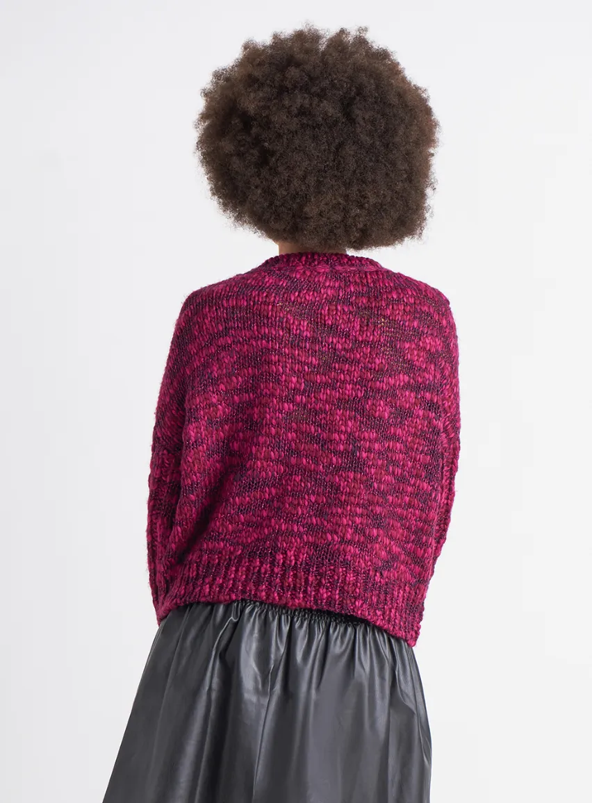 Chunky Knit Sweater - Berry