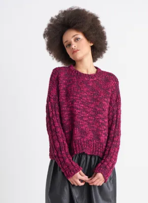 Chunky Knit Sweater - Berry