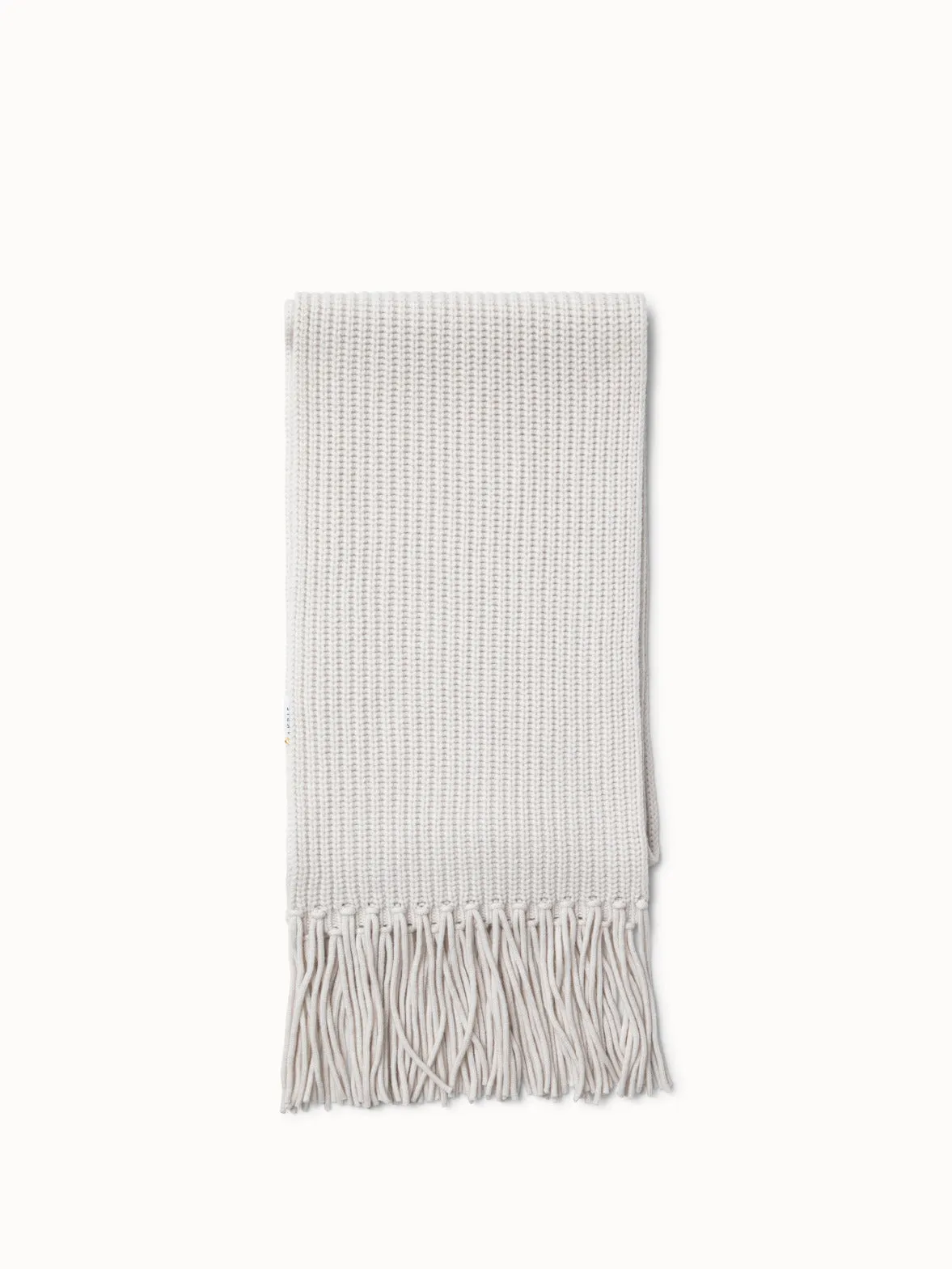 Chunky Long Rib Scarf with Fringes