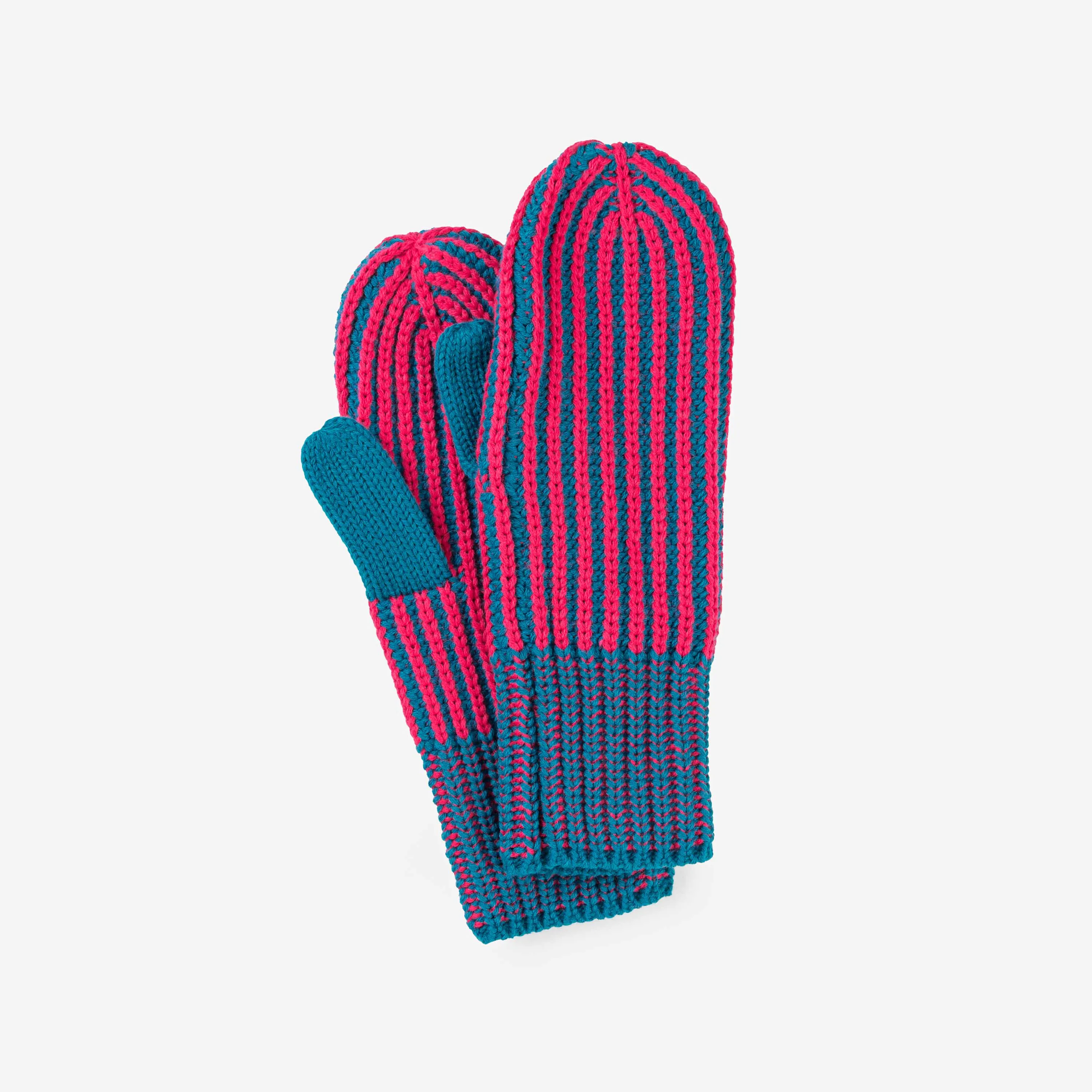 Chunky Rib Knit Mittens