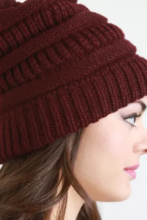 Chunky Ribbed Knit Beanie