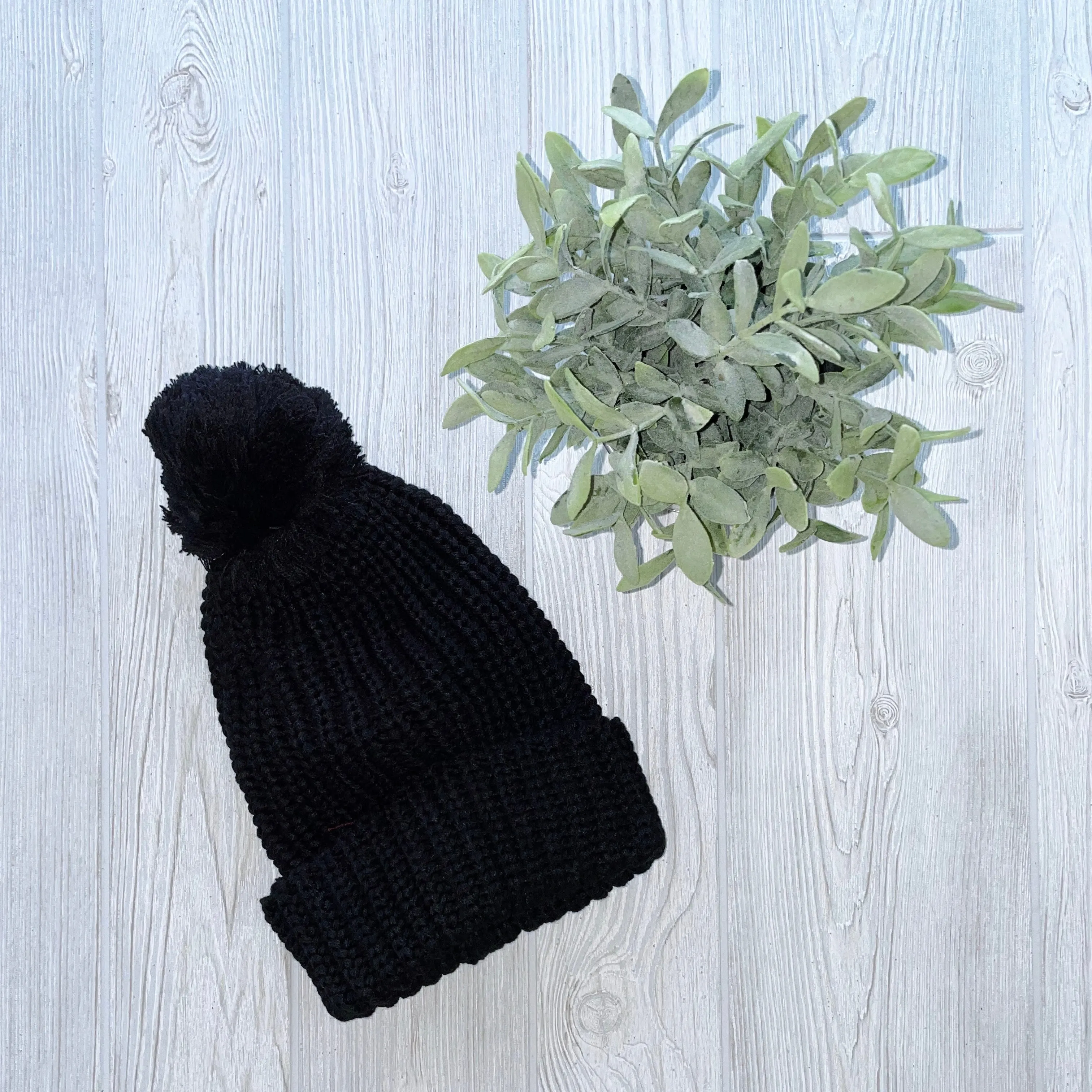 Chunky Ribbed Pom Beanie • More Colors