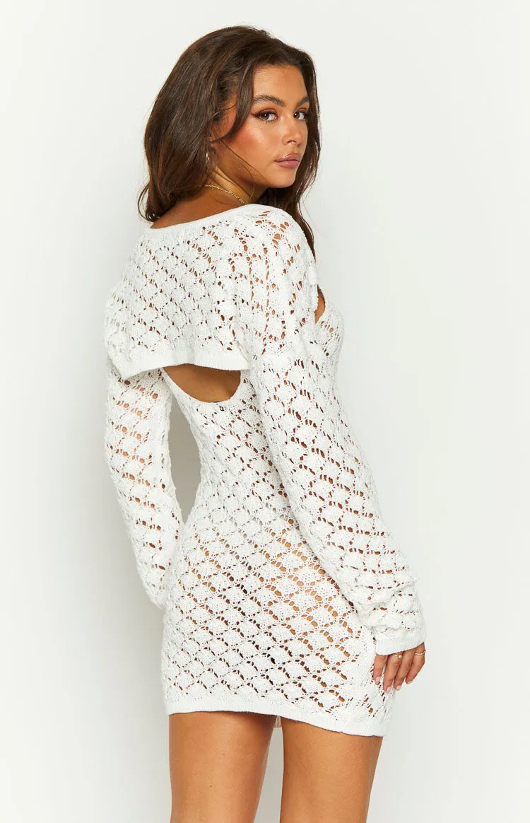 Courtney White Knit Mini Dress