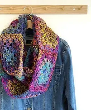 Cygnet Sprinkles Pop Chunky - Granny Square Scarf (CY1715) [Free Download]