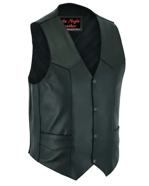 DS104 Men's Plain Side Economy Bike Night Vest