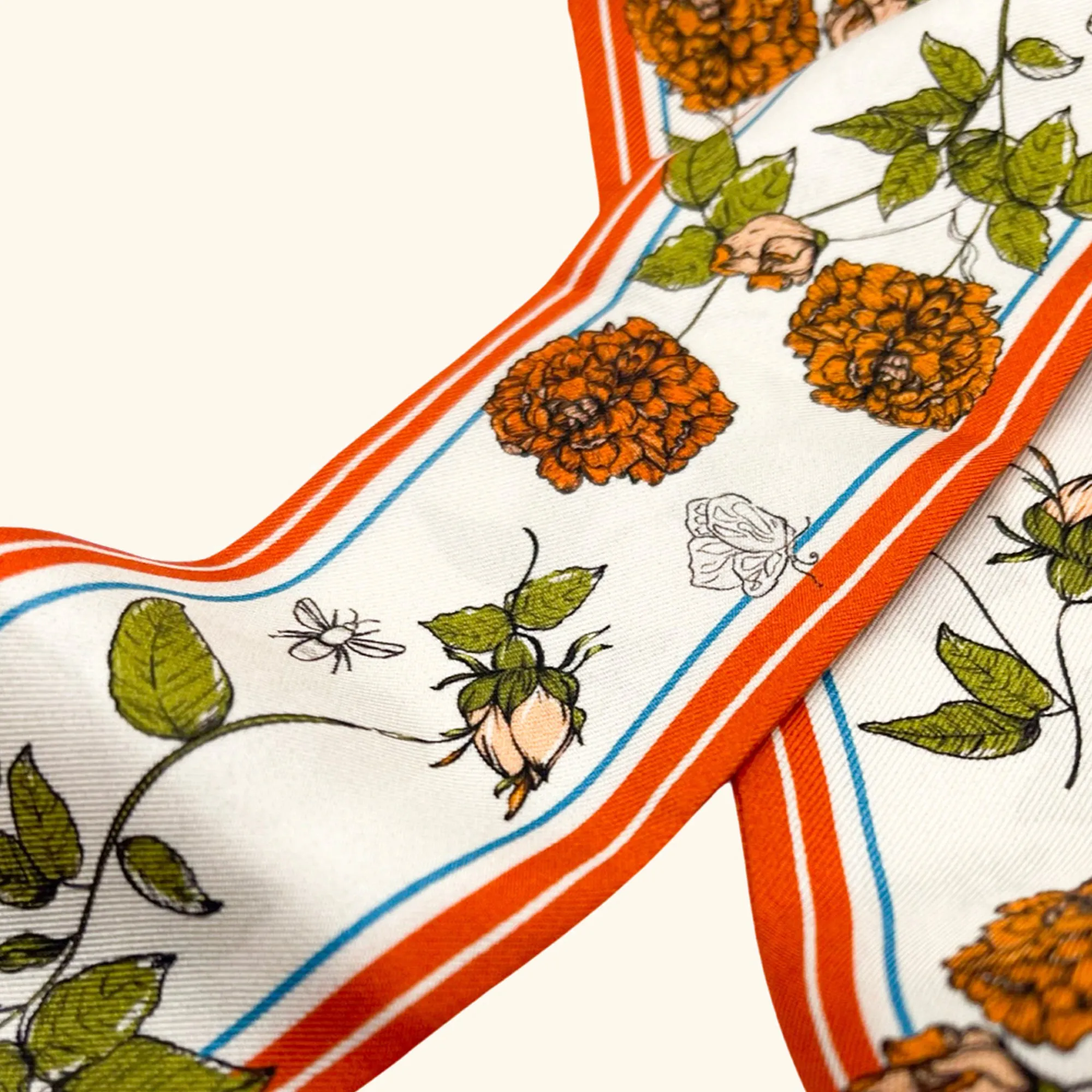 'Floral Botanics' Silk Twilly Scarf