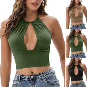 Halter Vest Women Summer  Hollow Tops