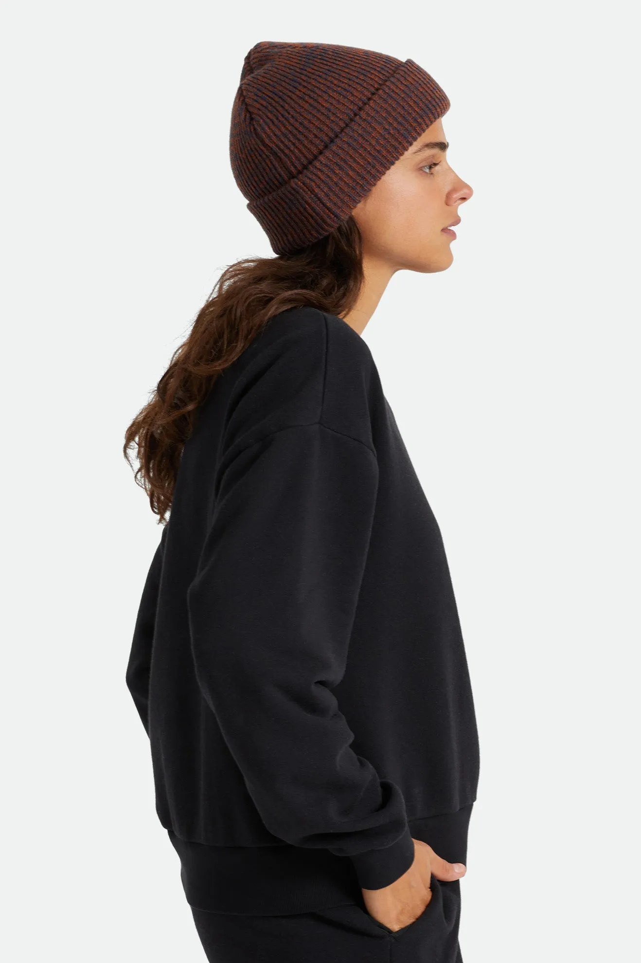 Heist Chunky Beanie - Washed Navy/Caramel Marled