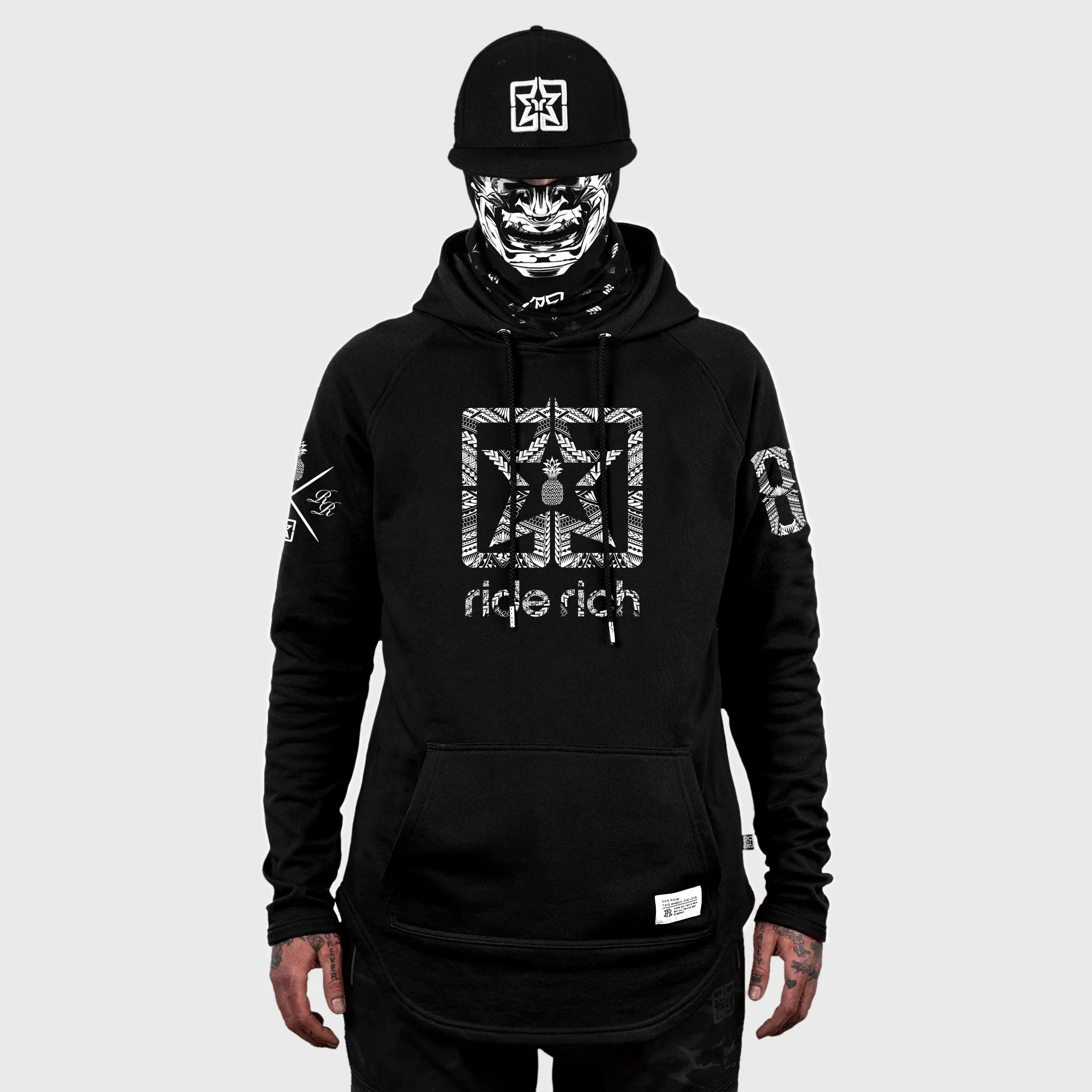 Home Grown 808 Edition Scoop Pullover Hoodie {Black}