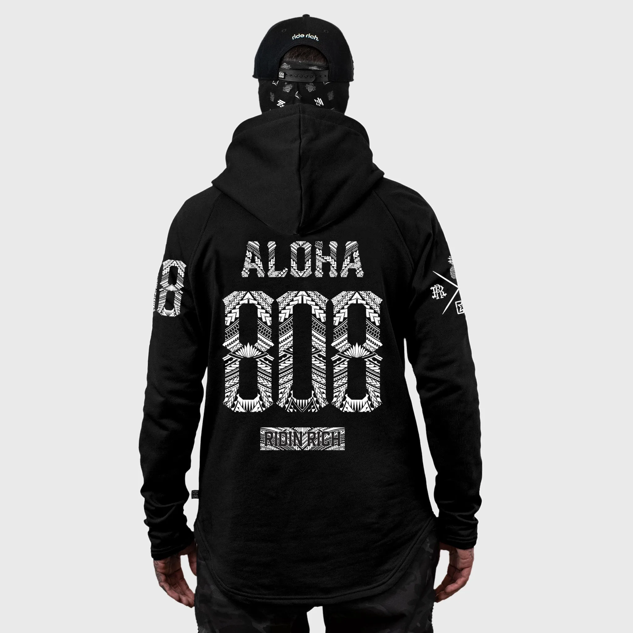 Home Grown 808 Edition Scoop Pullover Hoodie {Black}