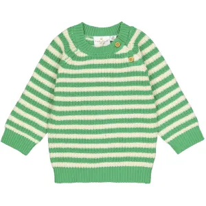 Jilfred Knit Pullover - Bright Green Stripe