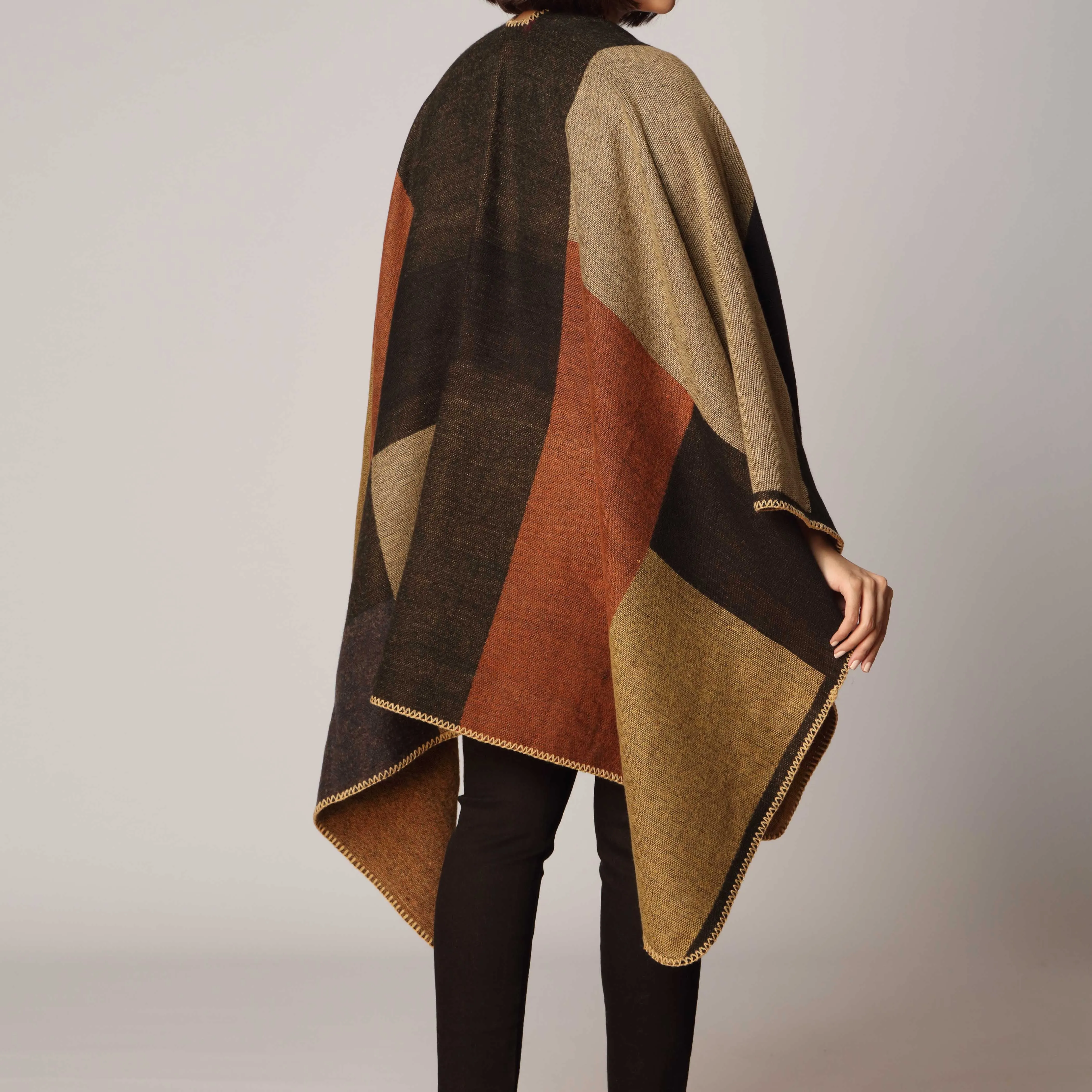 Khaki Cape Shawl PW2815