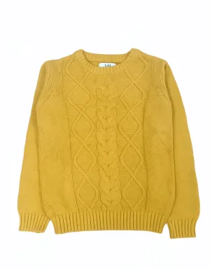 Kids Pullover - Round Collar - Mustard