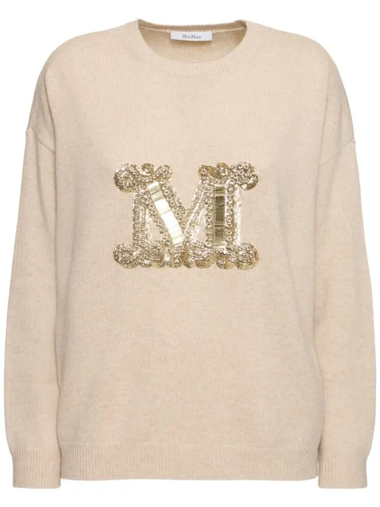 Max Mara   Vicolo wool knit logo sweater 