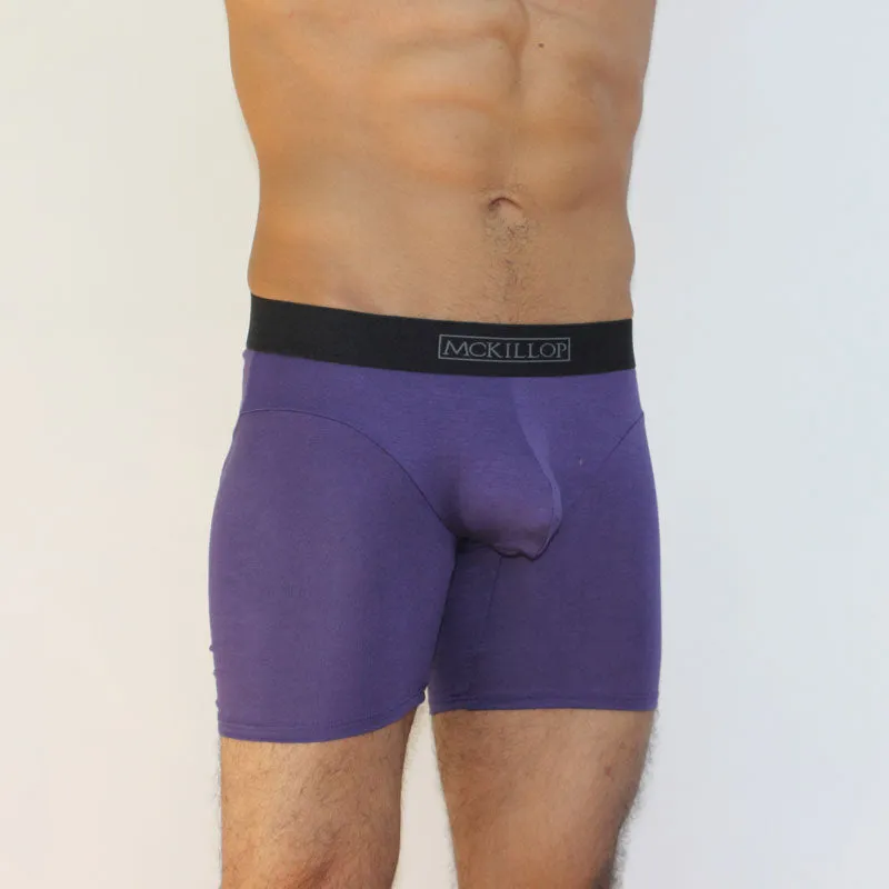 McKillop Jagger Modal Long Boxer Brief Underwear Eggplant JLXMO Size M