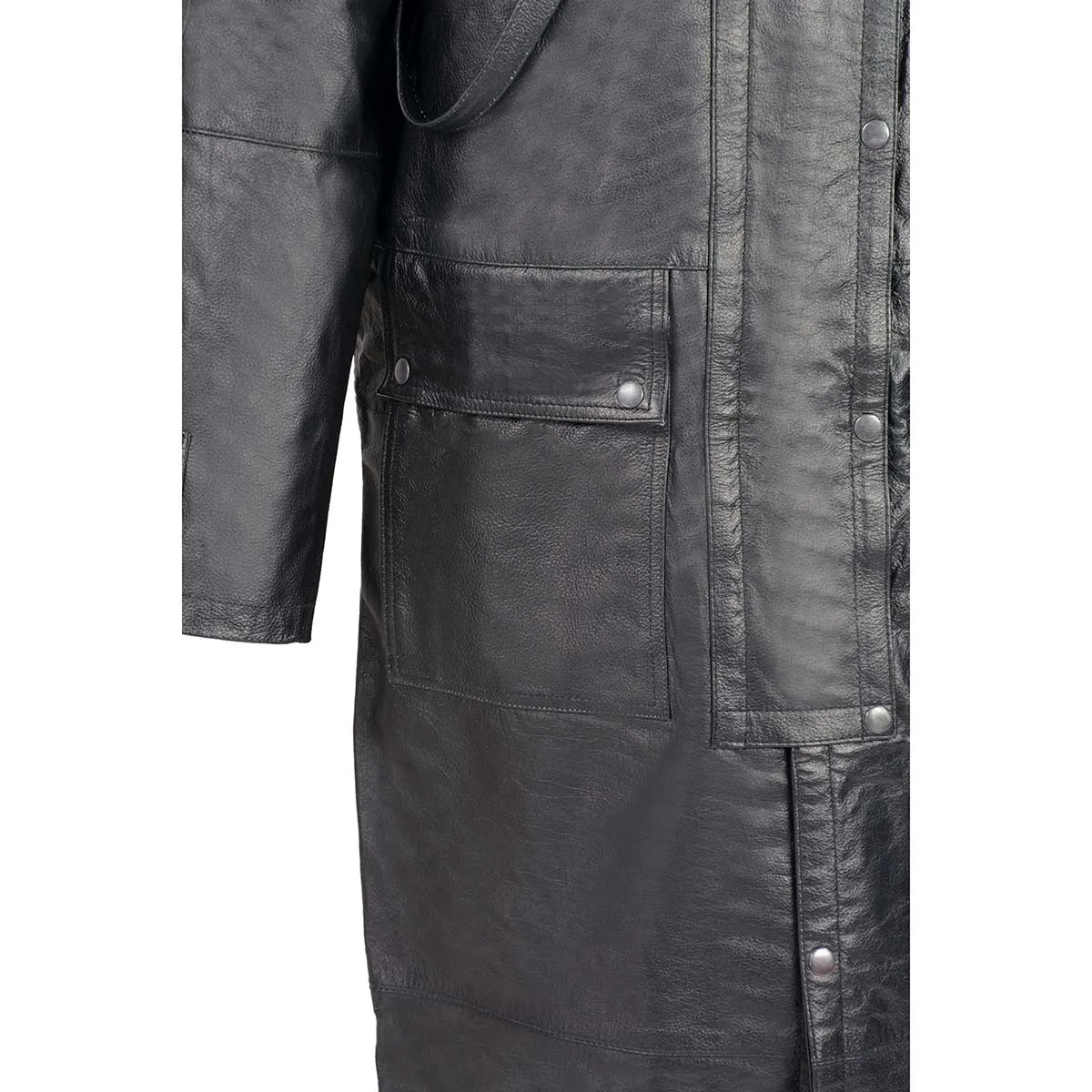 Milwaukee Leather SH910 Men’s Western Inspired Genuine Leather Cowhide Duster with Removable Liner