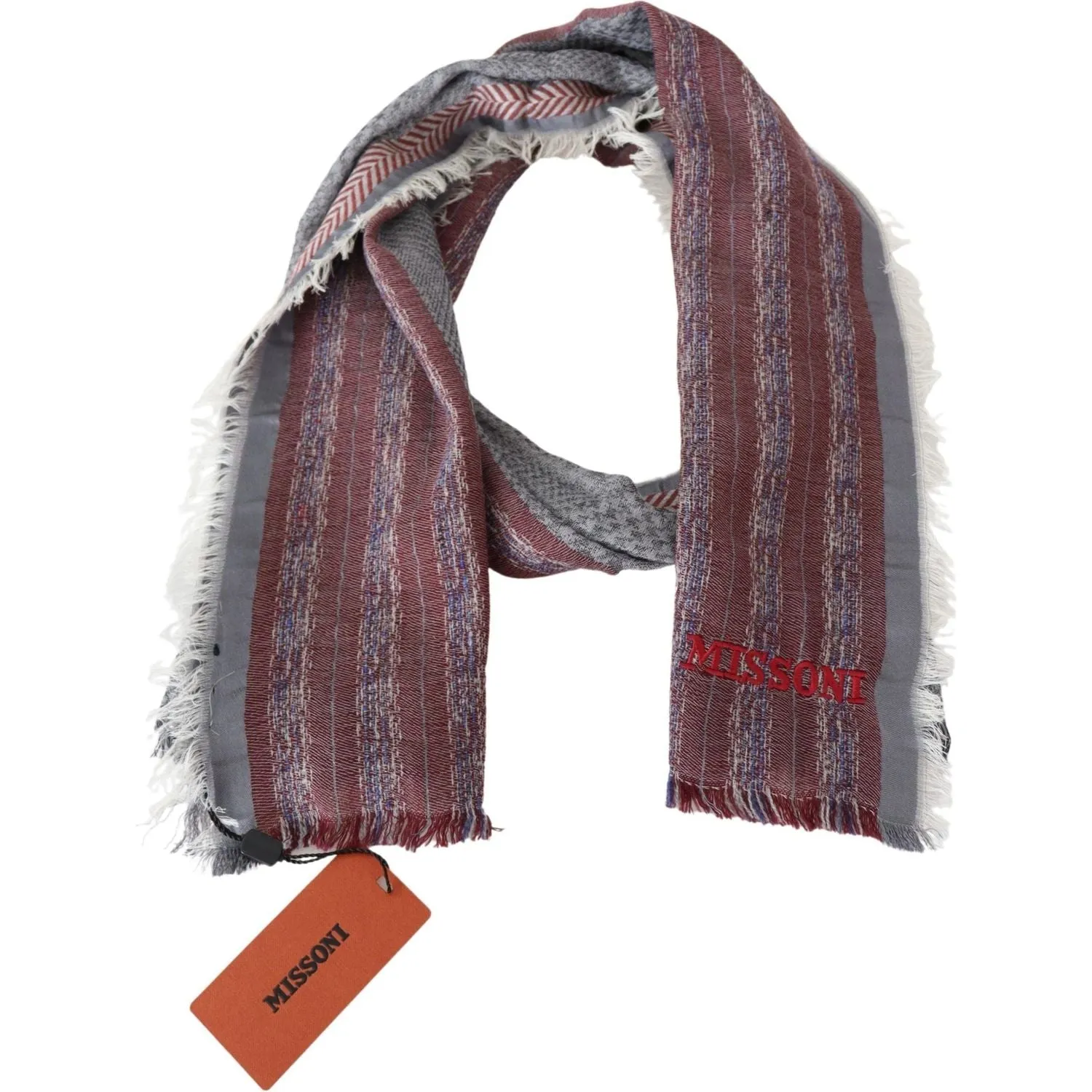 Missoni Chic Multicolor Wool Blend Designer Scarf