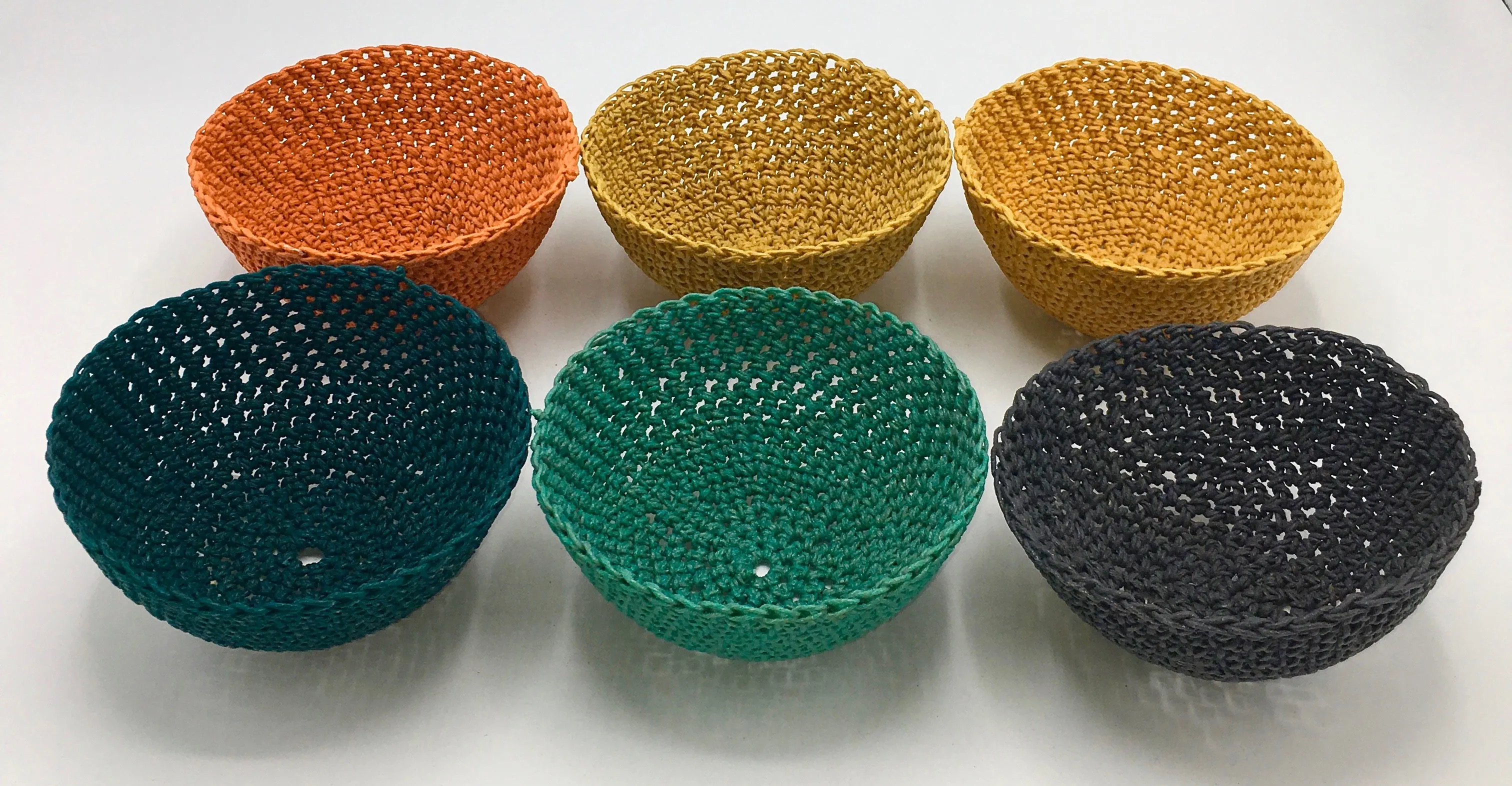 Moonbasket Seed Stitch Bowls in Colors