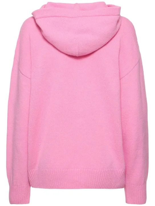 MSGM   Wool blend knit hoodie 