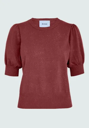 MSLiva Metallic Pullover - Barn Red Met.