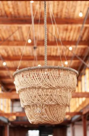 Natural Tiered Chandelier