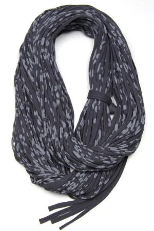 Necklush Chunky Scarf / Dark Grey / Leopard Print / Unisex