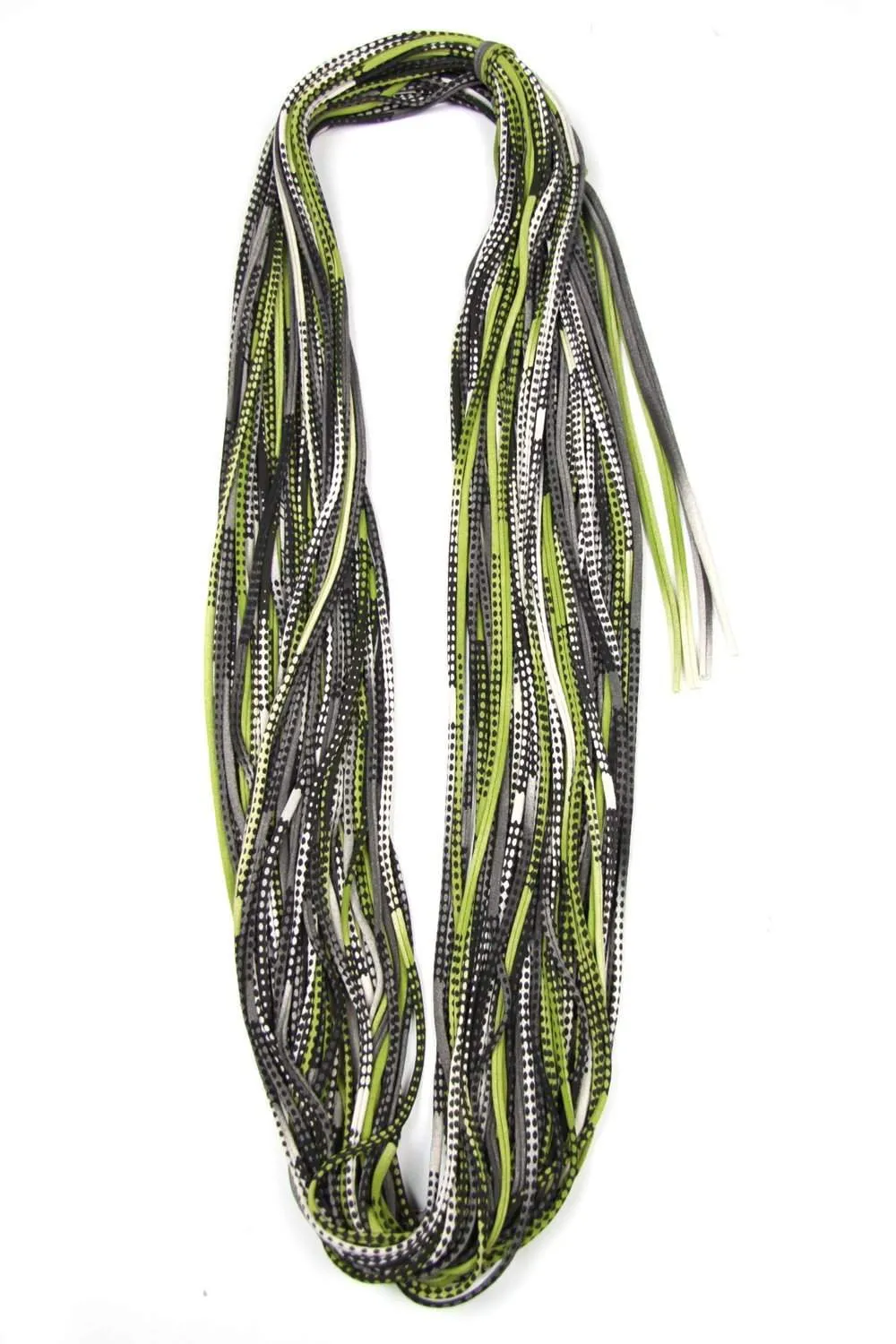 Necklush Chunky Scarf / Green & Black / Unisex