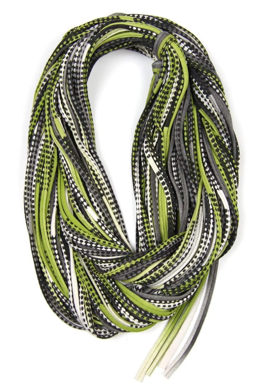 Necklush Chunky Scarf / Green & Black / Unisex