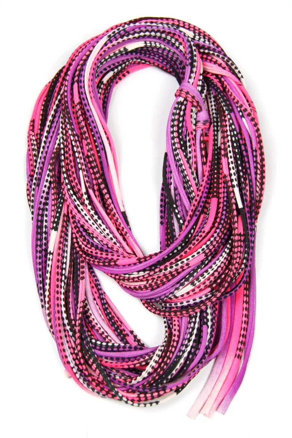 Necklush Chunky Scarf / Pink Purple & Black / Unisex