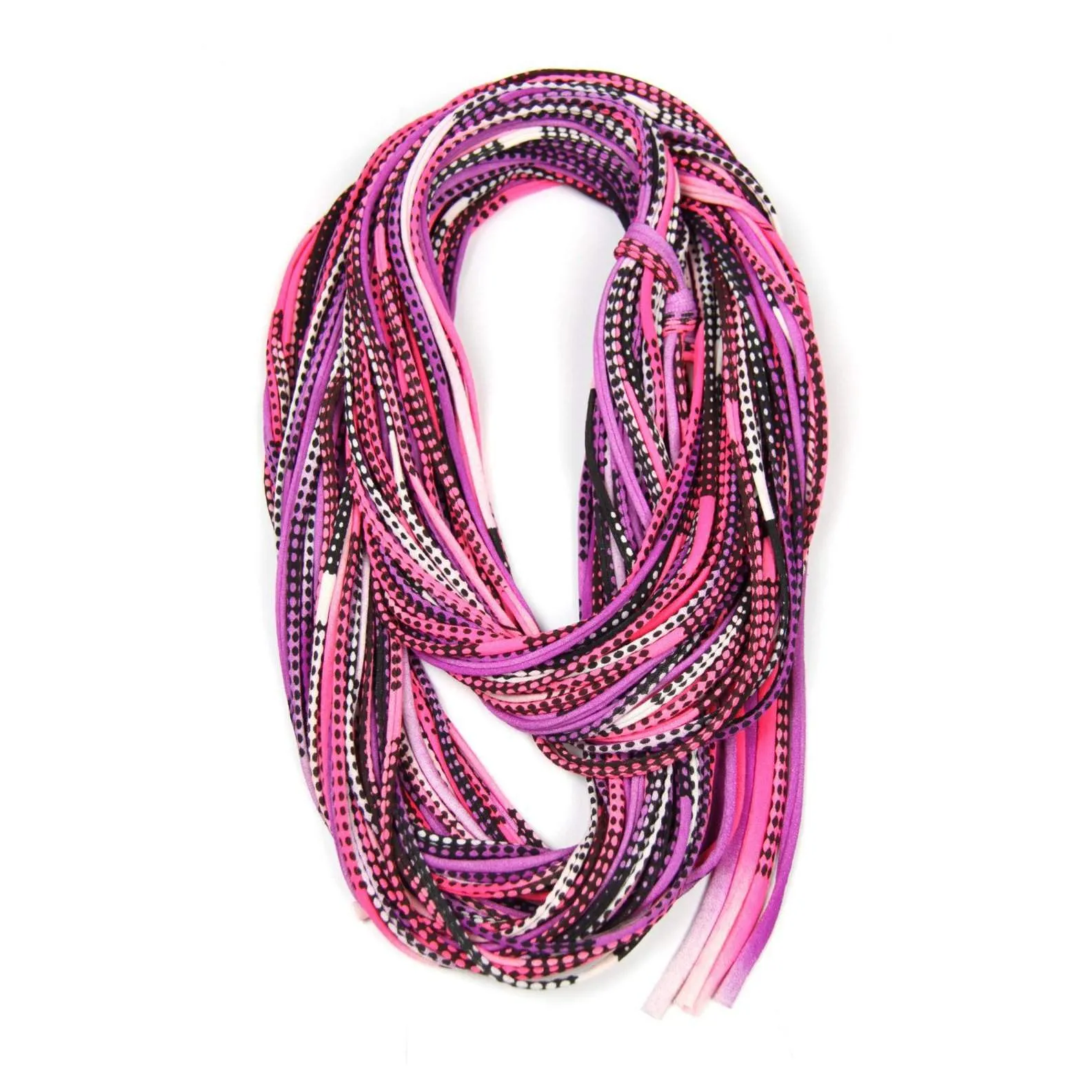 Necklush Chunky Scarf / Pink Purple & Black / Unisex