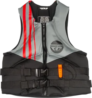 NEOPRENE FLOTATION VEST BLACK/GREY/RED XS