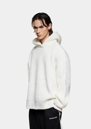 Oversized Fit Chunky Rib Knit Hoodie