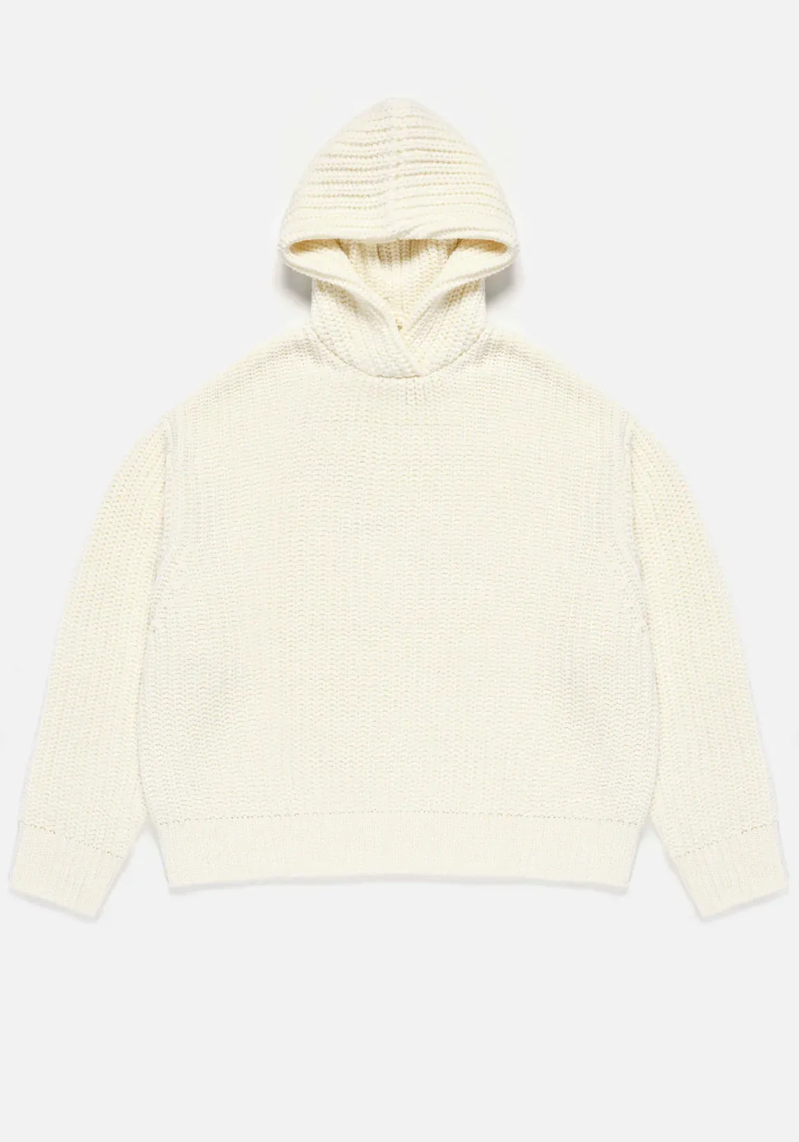 Oversized Fit Chunky Rib Knit Hoodie